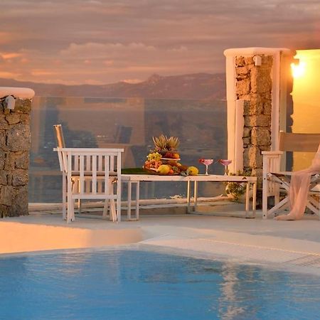 Mykonos Sea View Luxury Villa By Calypso Sunset Villas Mykonos Town Exteriör bild
