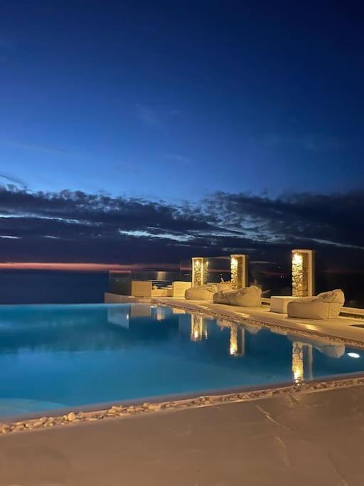 Mykonos Sea View Luxury Villa By Calypso Sunset Villas Mykonos Town Exteriör bild
