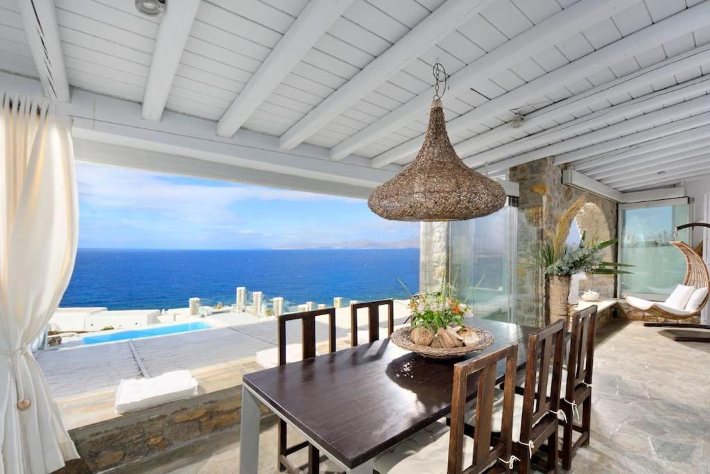 Mykonos Sea View Luxury Villa By Calypso Sunset Villas Mykonos Town Exteriör bild