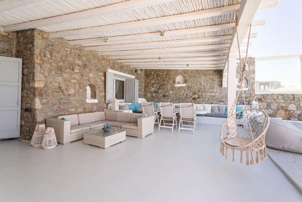 Mykonos Sea View Luxury Villa By Calypso Sunset Villas Mykonos Town Exteriör bild