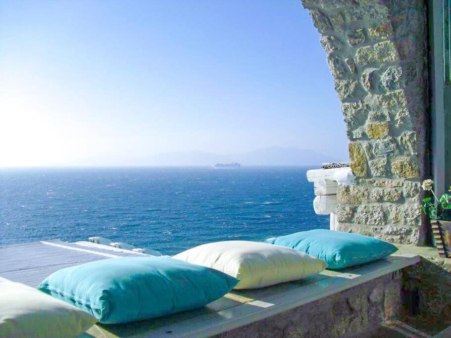 Mykonos Sea View Luxury Villa By Calypso Sunset Villas Mykonos Town Exteriör bild